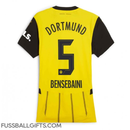 Borussia Dortmund Ramy Bensebaini #5 Fußballbekleidung Heimtrikot Damen 2024-25 Kurzarm